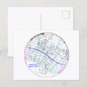 Postale Carte de l'éclipse solaire totale de 2027 (Devant / Derrière)