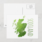 Postale Carte de l'Écosse (Devant / Derrière)