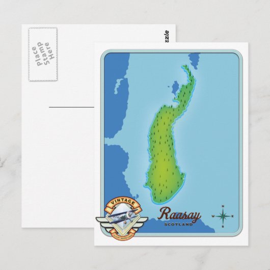 Postale Carte de l'Ecosse (Devant / Derrière)