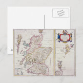 Postale Carte de l'Écosse, c.1700 (Devant / Derrière)