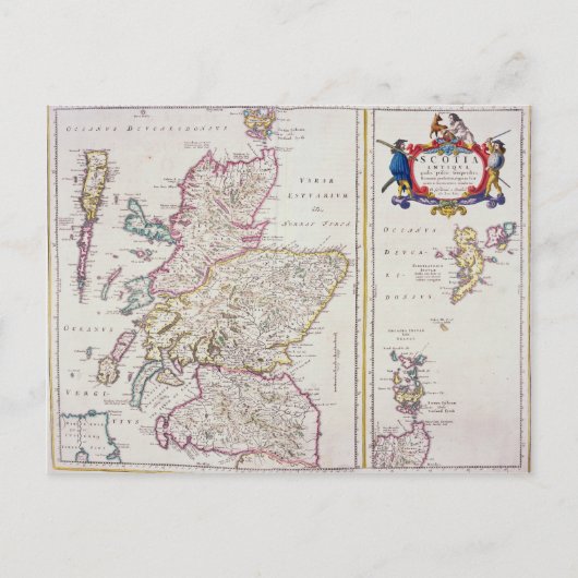 Postale Carte de l'Écosse, c.1700 (Devant)