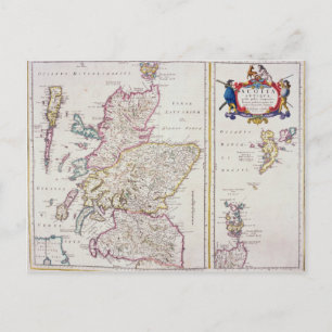 Postale Carte de l'Écosse, c.1700