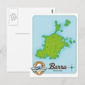 Postale Carte de l'Ecosse de Barra (Devant / Derrière)
