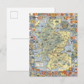 Postale Carte de l'Ecosse historique (Devant / Derrière)