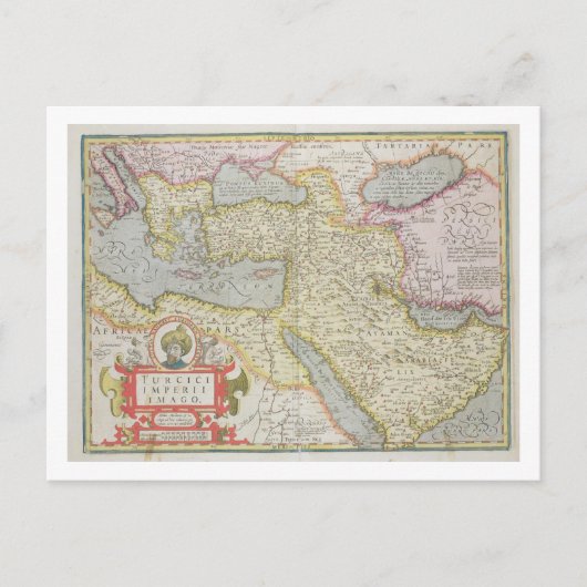 Postale Carte de l'Empire Turc, du Mercator 'Atla (Devant)