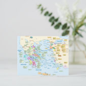 Postale Carte de l'époque homérique Grèce avec étiquette a (Debout devant)