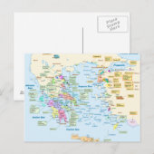 Postale Carte de l'époque homérique Grèce avec étiquette a (Devant / Derrière)