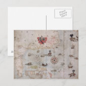 Postale Carte de l'est de l'Amérique du Nord (Devant / Derrière)