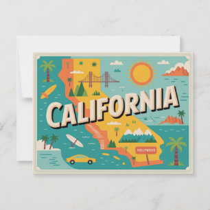 Postale Carte de l'État de Californie