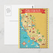 Postale Carte de l'État de Californie (Devant / Derrière)