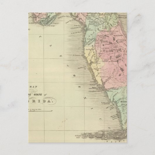 Postale Carte de l'État de Floride (Devant)