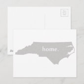 Postale Carte de l'état de la maison de Caroline du Nord (Devant / Derrière)