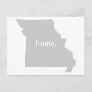 Postale Carte de l'état de la silhouette de la maison Miss