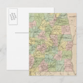 Postale Carte de l'état de l'Alabama 2 (Devant / Derrière)
