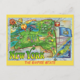 Postale Carte de l'État de New York