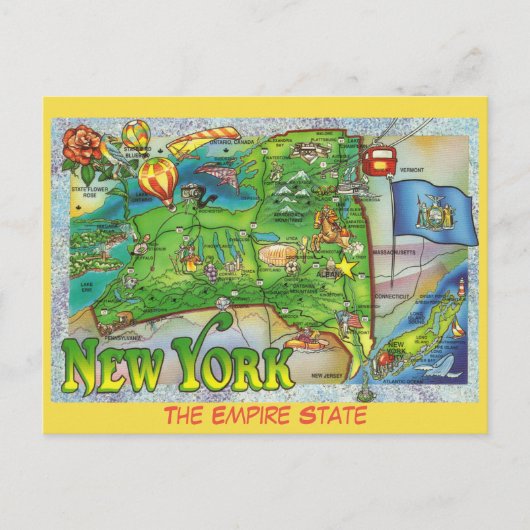 Postale Carte de l'État de New York (Devant)