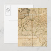 Postale Carte de l'état de New York (Devant / Derrière)