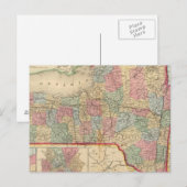 Postale Carte de l'État de New York par Mitchell (Devant / Derrière)