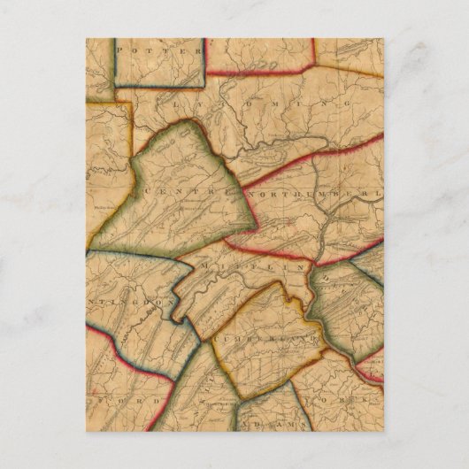 Postale Carte De L'État De Pennsylvanie (Devant)