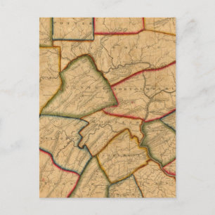 Postale Carte De L'État De Pennsylvanie