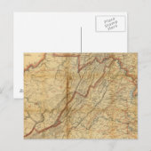 Postale Carte de l'état de Virginie (Devant / Derrière)