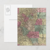 Postale Carte de l'État du Colorado (Devant / Derrière)