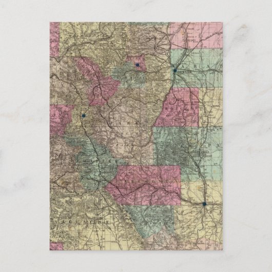 Postale Carte de l'État du Colorado (Devant)