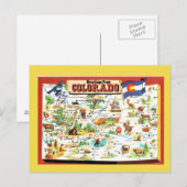 Postale Carte de l'État du Colorado (Devant / Derrière)