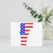 Postale Carte de l'état du drapeau du Vermont USA (Debout devant)