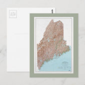 Postale Carte de l'état du Maine (1977) (Devant / Derrière)