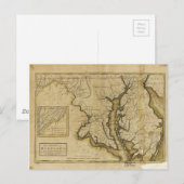 Postale Carte de l'état du Maryland (1795) (Devant / Derrière)
