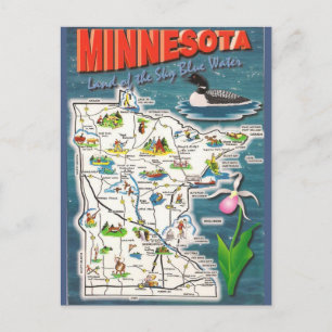 Postale Carte de l'État du Minnesota