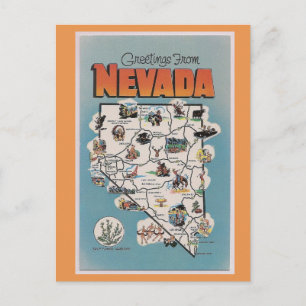 Postale Carte de l'État du Nevada