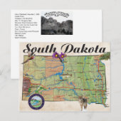 Postale carte de l'État du SD (Devant / Derrière)