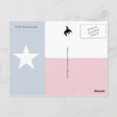 Postale Carte de l'État du Texas (Dos)