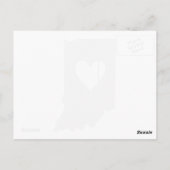 Postale Carte de l'état gris de l'Indiana Forme Oosier Coe (Dos)