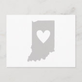 Postale Carte de l'état gris de l'Indiana Forme Oosier Coe (Devant)