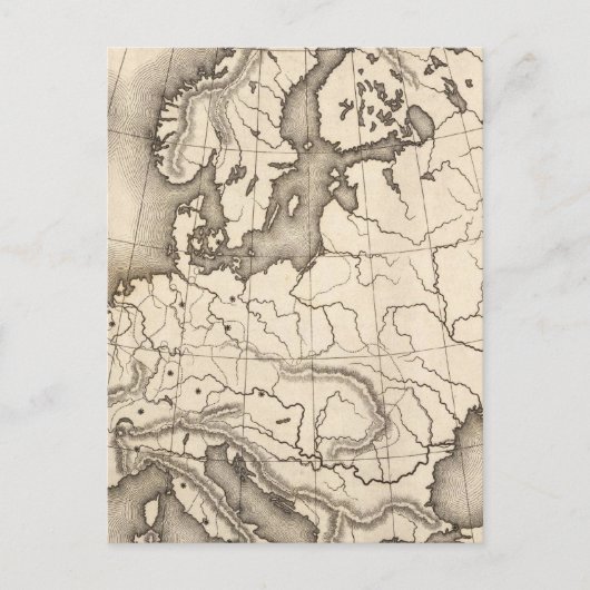 Postale Carte de l'Europe (Devant)