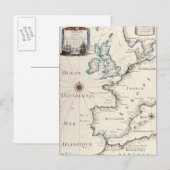 Postale Carte de l'Europe (Devant / Derrière)