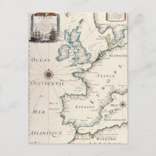 Postale Carte de l'Europe