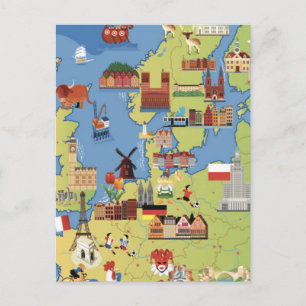 Postale Carte de l'Europe