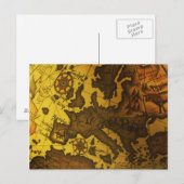 Postale Carte de l'Europe (Devant / Derrière)