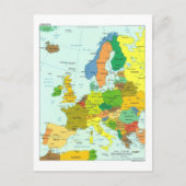Postale Carte de l'Europe (Devant)