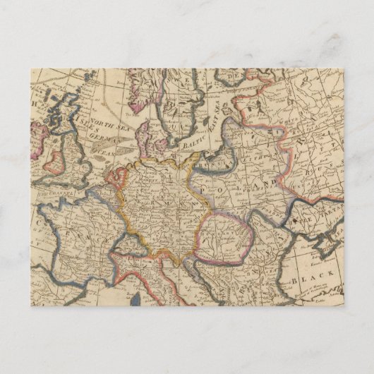 Postale Carte de l'Europe (Devant)