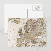 Postale Carte de l'Europe 4 (Devant / Derrière)