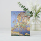 Postale Carte de l'Europe du XVIe siècle (Debout devant)