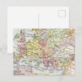 Postale Carte de l'Europe | La Troisième Croisade (Devant / Derrière)