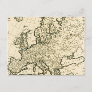 Postale Carte de l'Europe par Guillaume Raynal