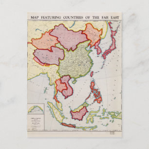 Postale Carte de l'Extrême-Orient asiatique (1932)