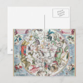 Postale Carte de l'hémisphère Sud 2 (Devant / Derrière)